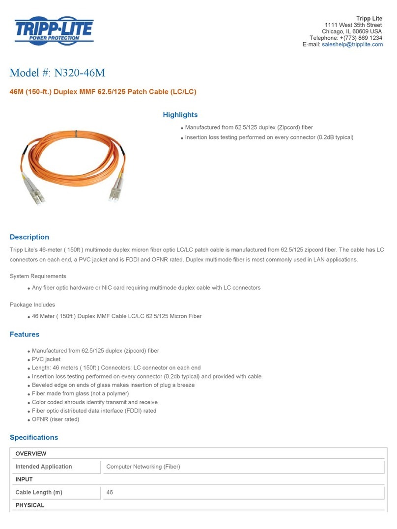 Tripp Lite N320-46M Specification sheet