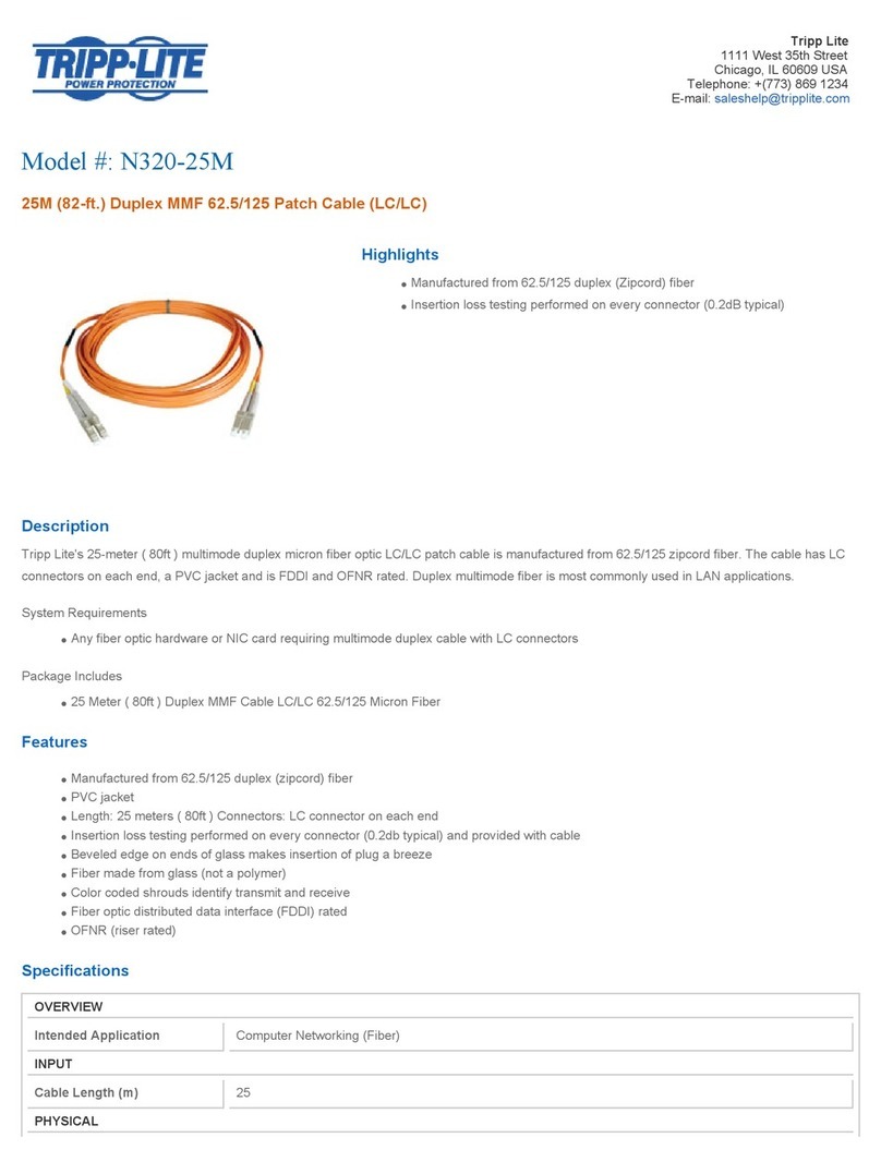 Tripp Lite N320-25M Specification sheet