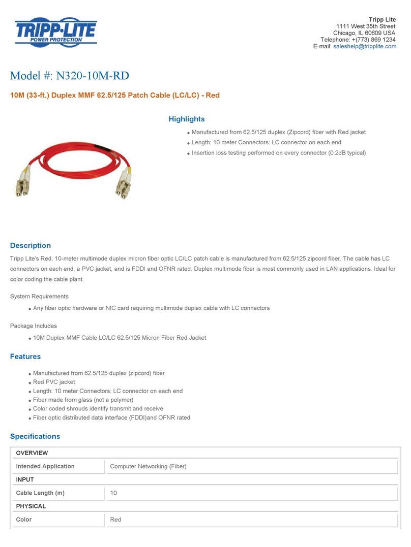 Tripp Lite N320-10M-RD User manual