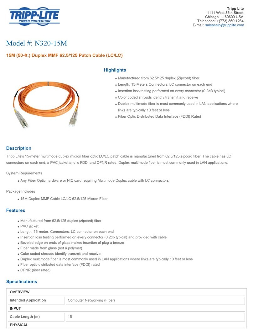 Tripp Lite N320-15M User manual Tripp Lite N320-15M User manual