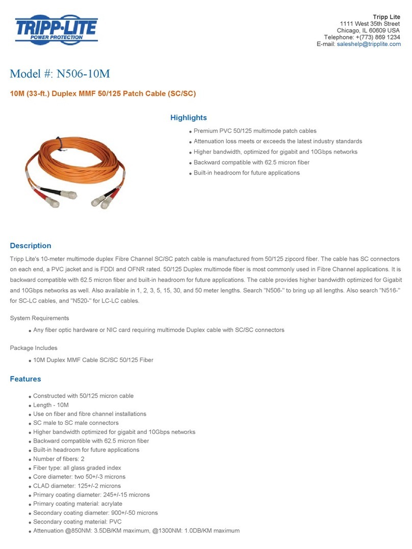 Tripp Lite N506-10M User manual Tripp Lite N506-10M User manual