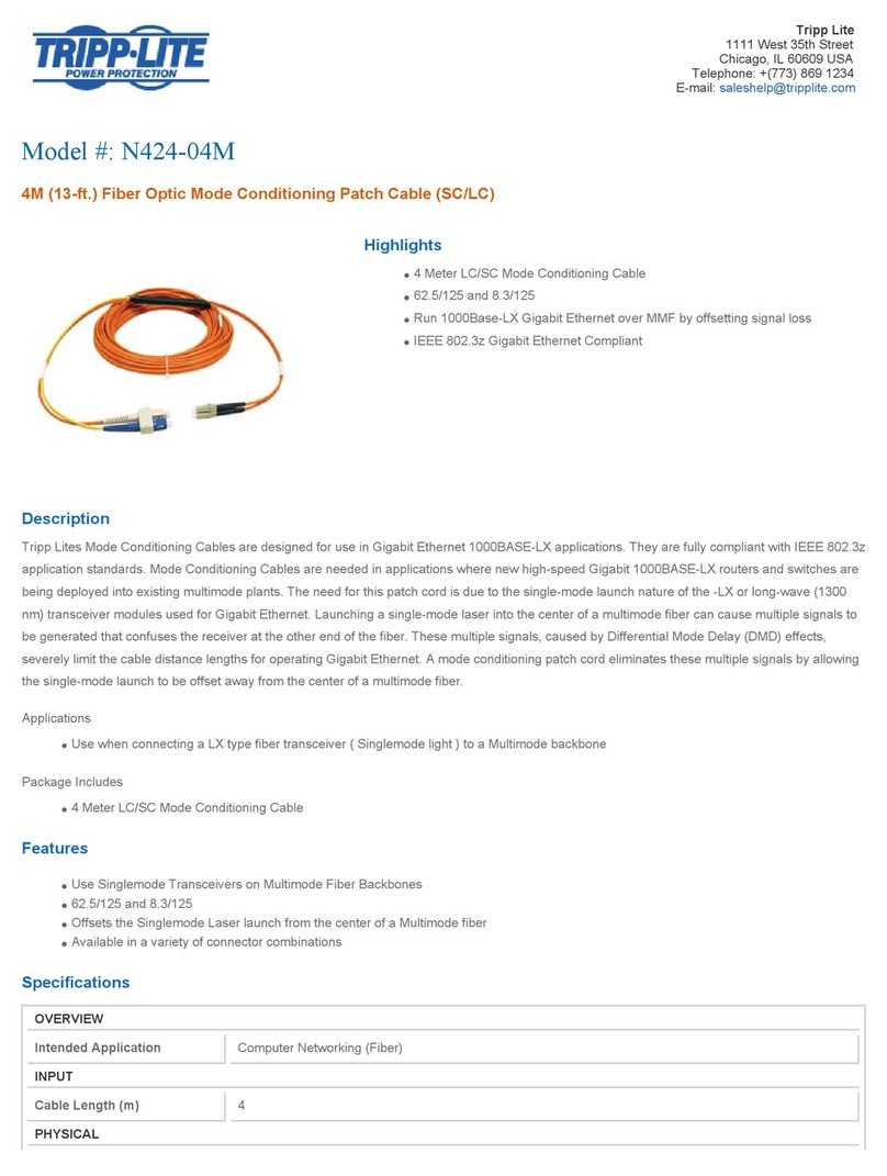 Tripp Lite N424-04M Specification sheet