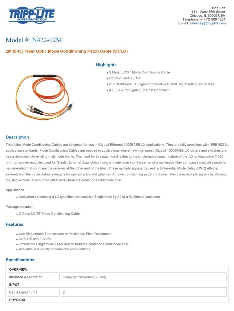 Tripp Lite N422-02M User manual