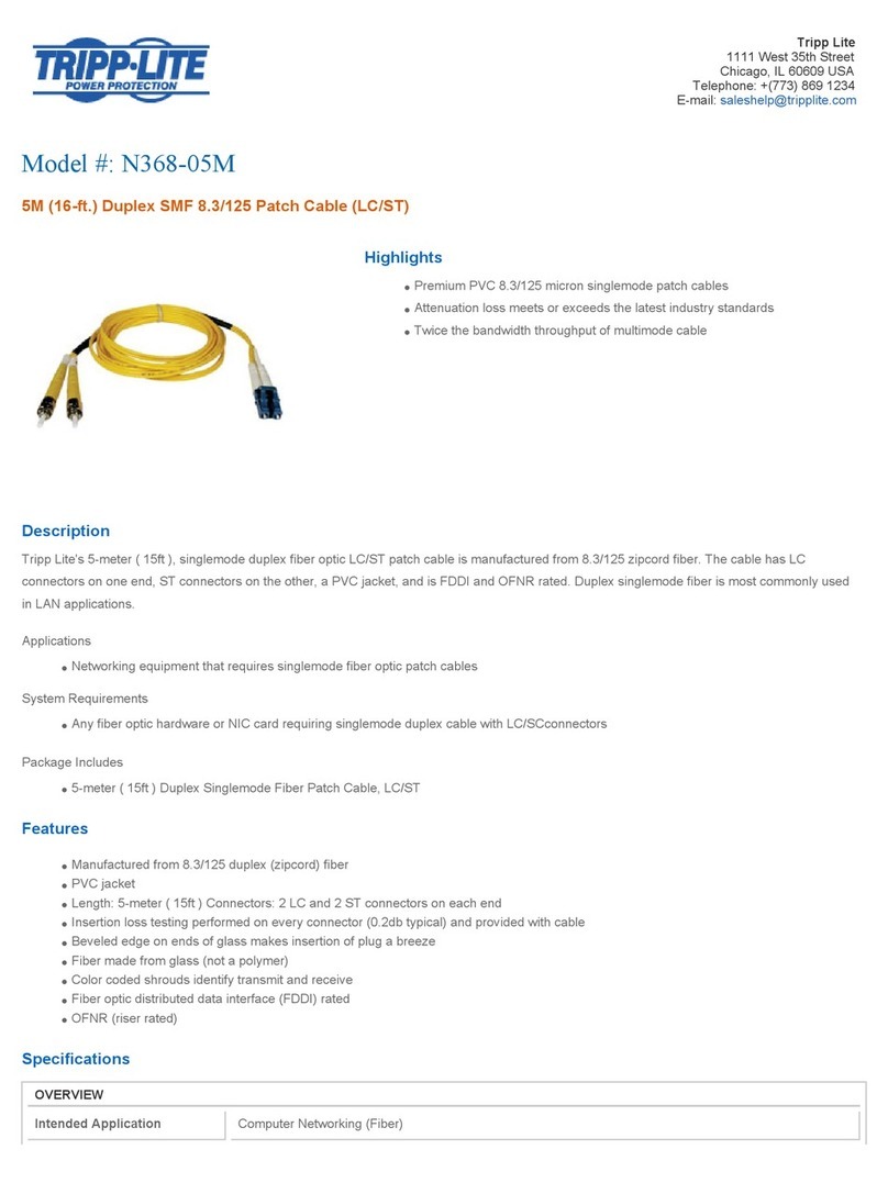 Tripp Lite N368-05M User manual Tripp Lite N368-05M User manual
