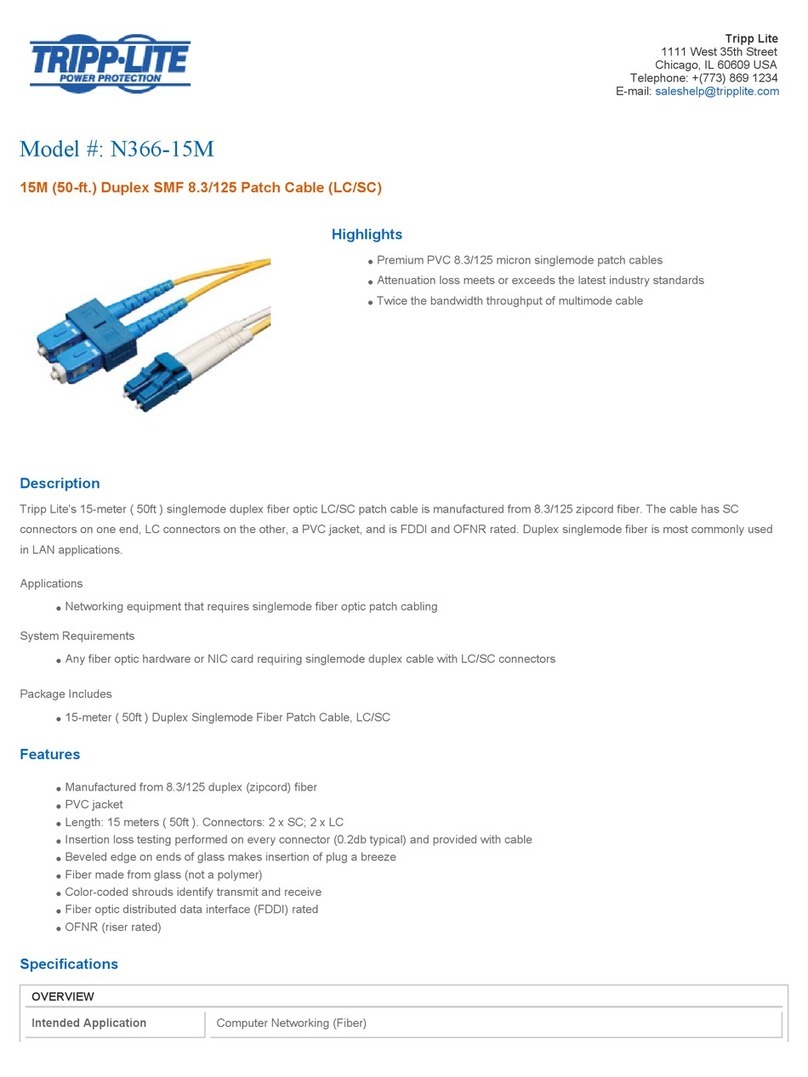 Tripp Lite N366-15M Specification sheet