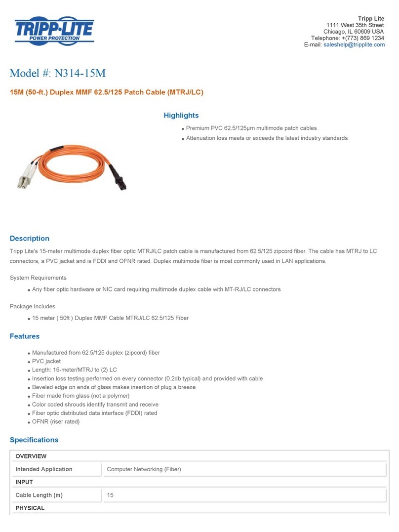 Tripp Lite N314-15M User manual