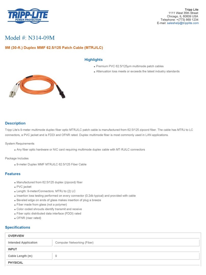 Tripp Lite N314-09M User manual