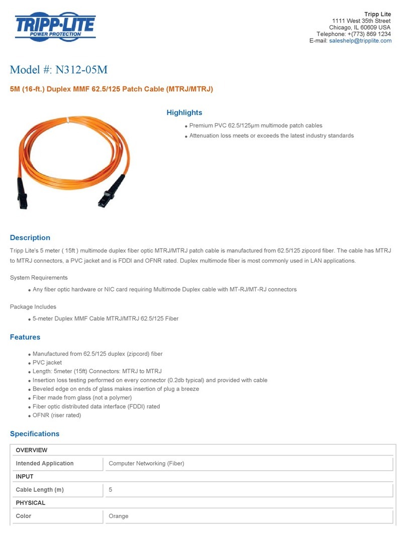 Tripp Lite N312-05M User manual