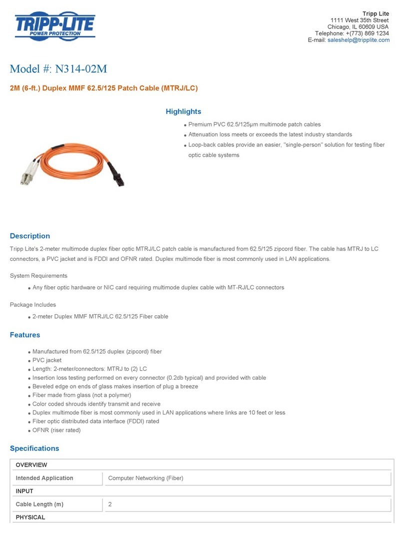 Tripp Lite N314-02M User manual