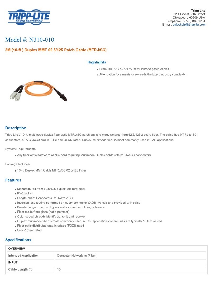 Tripp Lite N310-010 Specification sheet Tripp Lite N310-010 Specification sheet