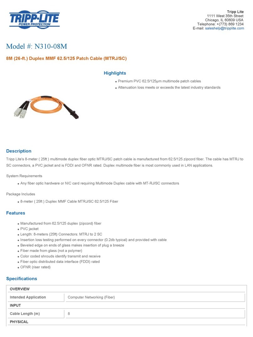 Tripp Lite N310-08M User manual