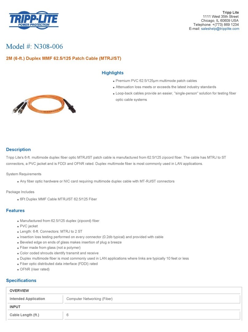 Tripp Lite N308-006 Specification sheet
