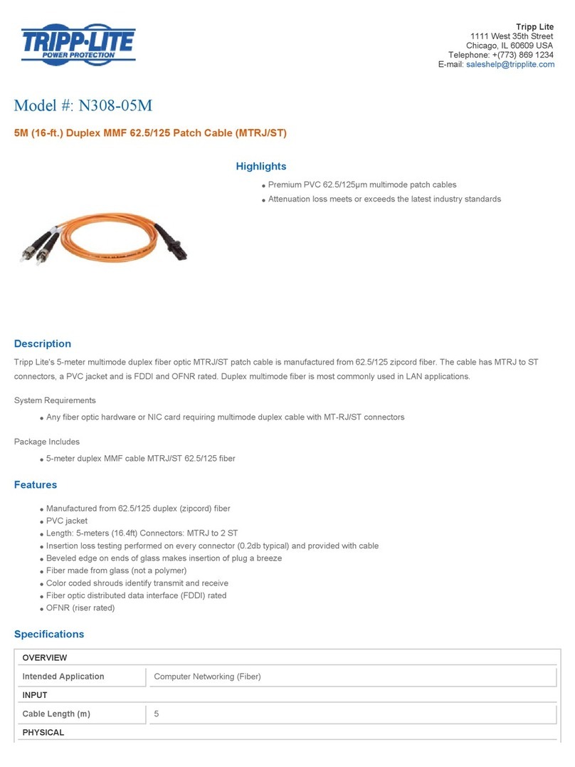 Tripp Lite N308-05M User manual