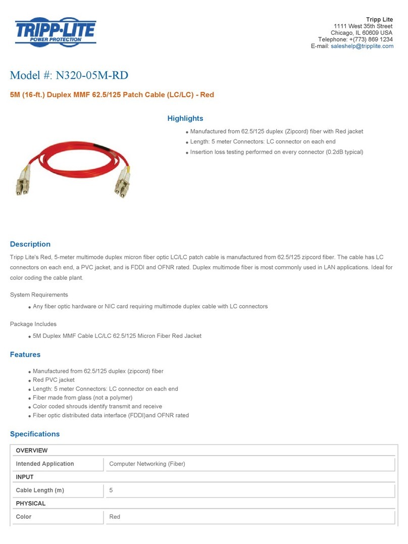 Tripp Lite N320-05M-RD User manual