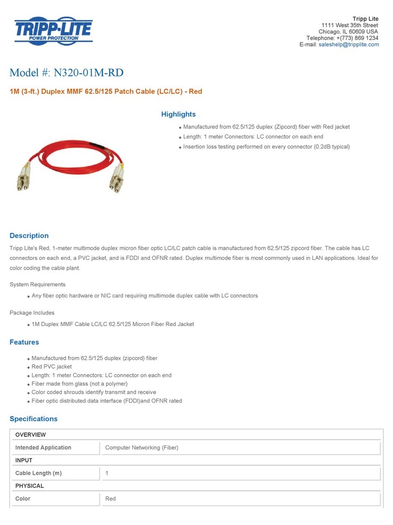Tripp Lite N320-01M-RD Specification sheet