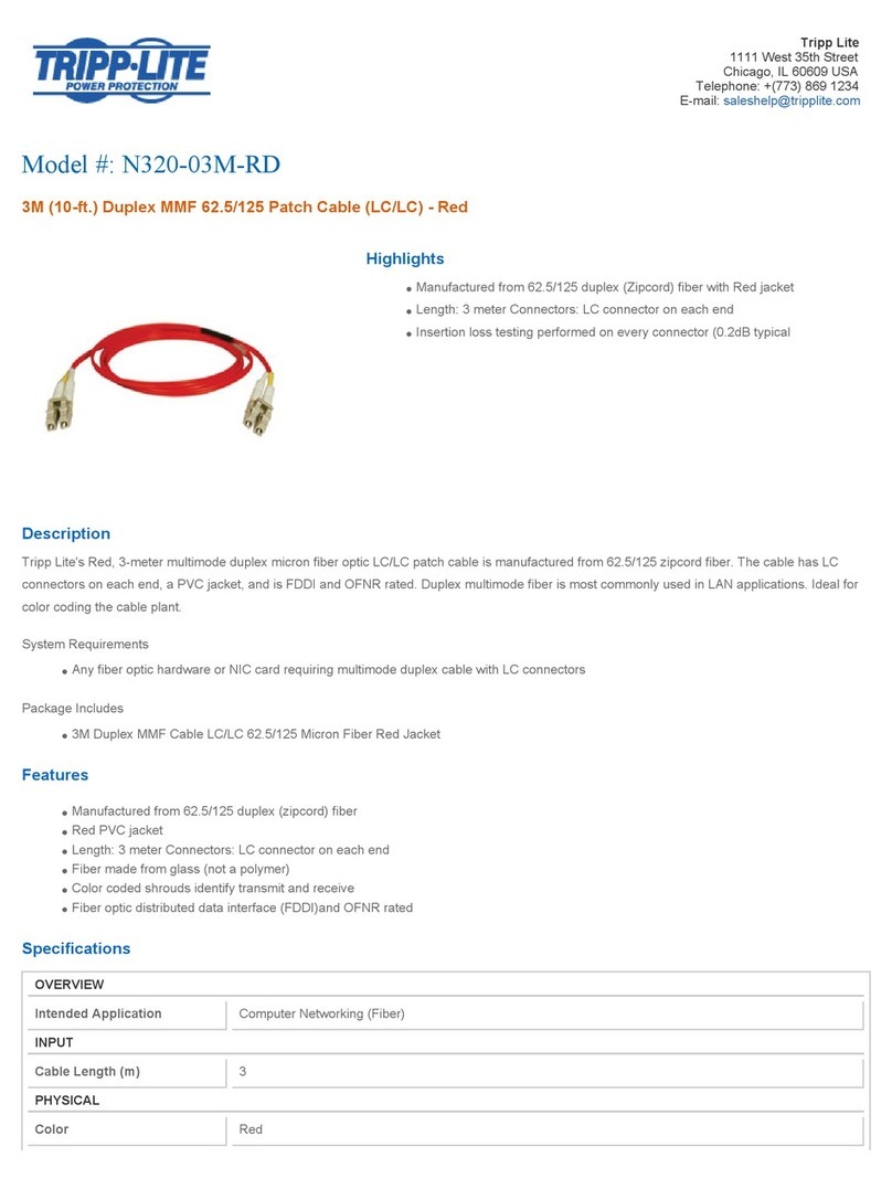 Tripp Lite N320-03M-RD User manual Tripp Lite N320-03M-RD User manual