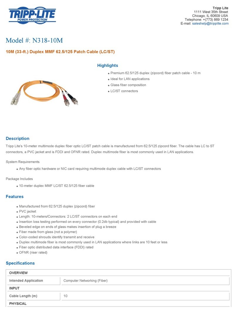 Tripp Lite N318-10M User manual