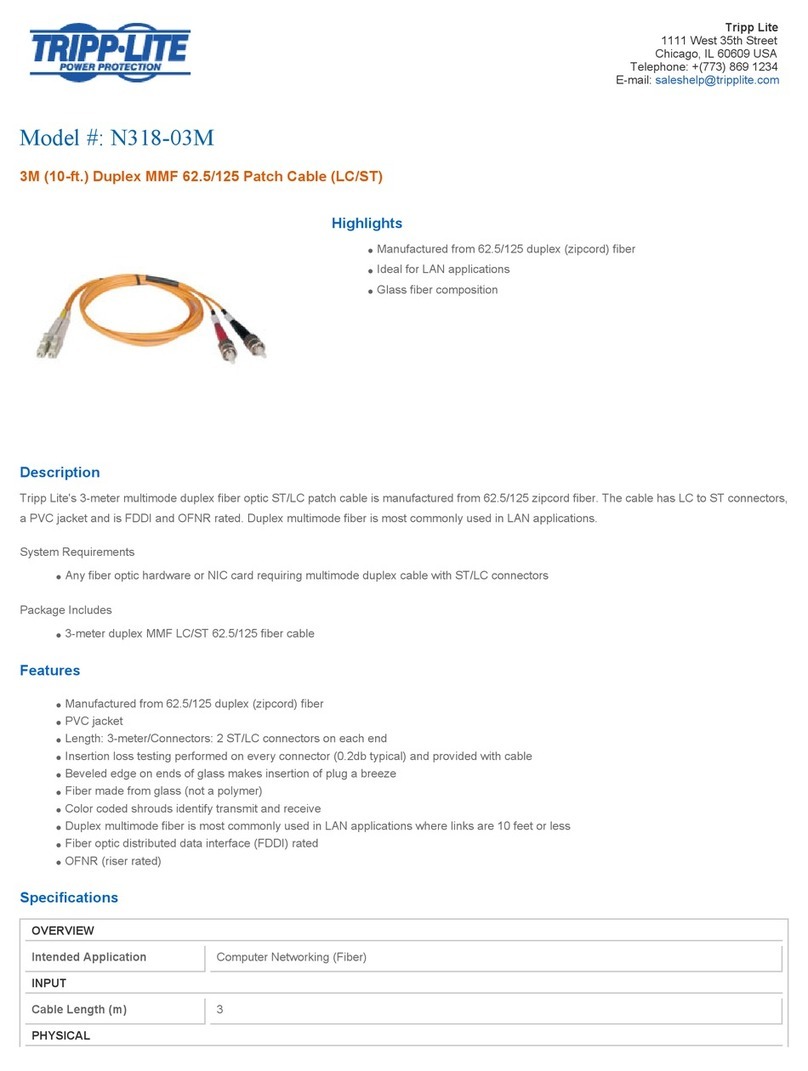 Tripp Lite N318-03M User manual