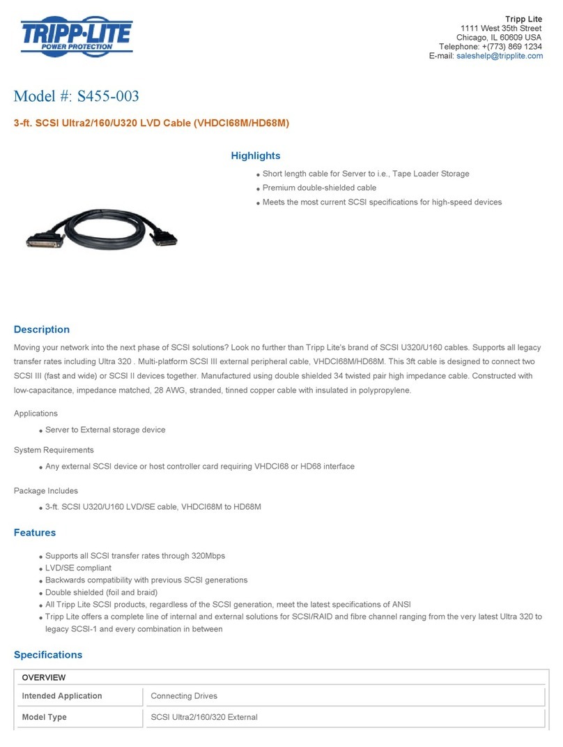 Tripp Lite S455-003 Specification sheet