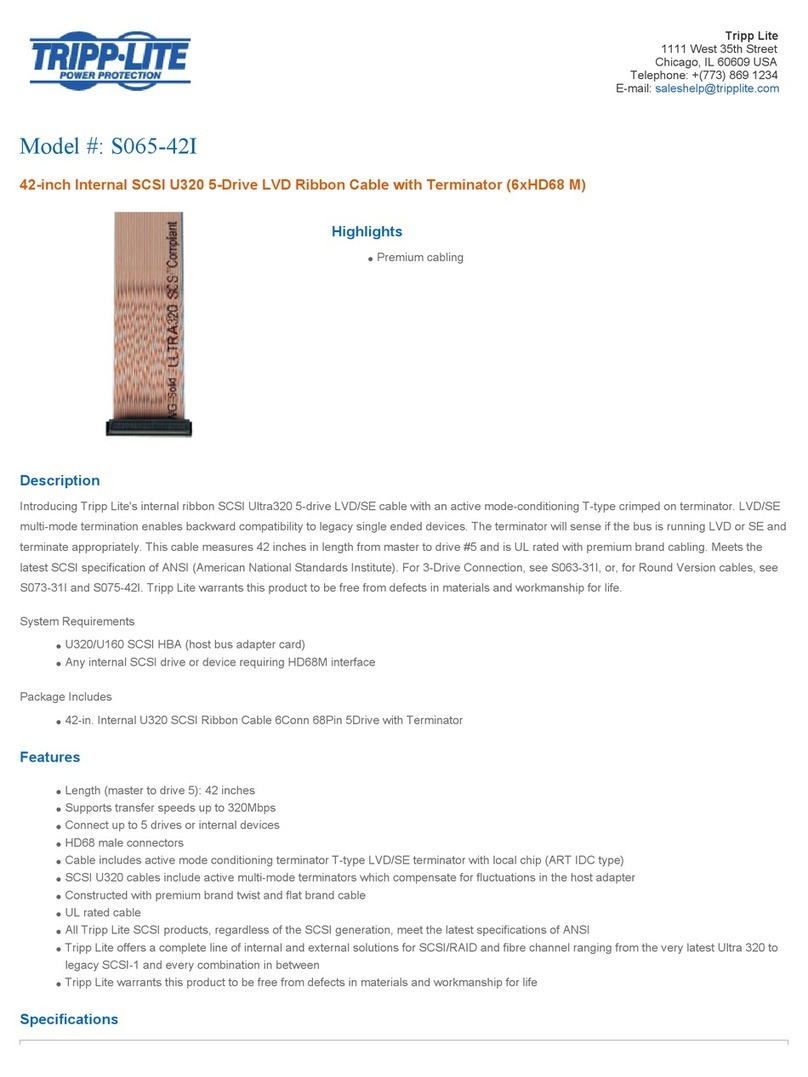 Tripp Lite S073-31I User manual