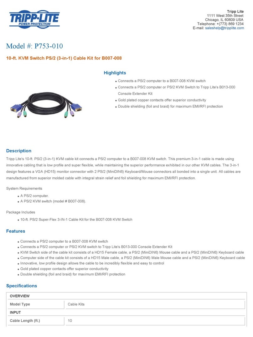 Tripp Lite P753-010 Specification sheet