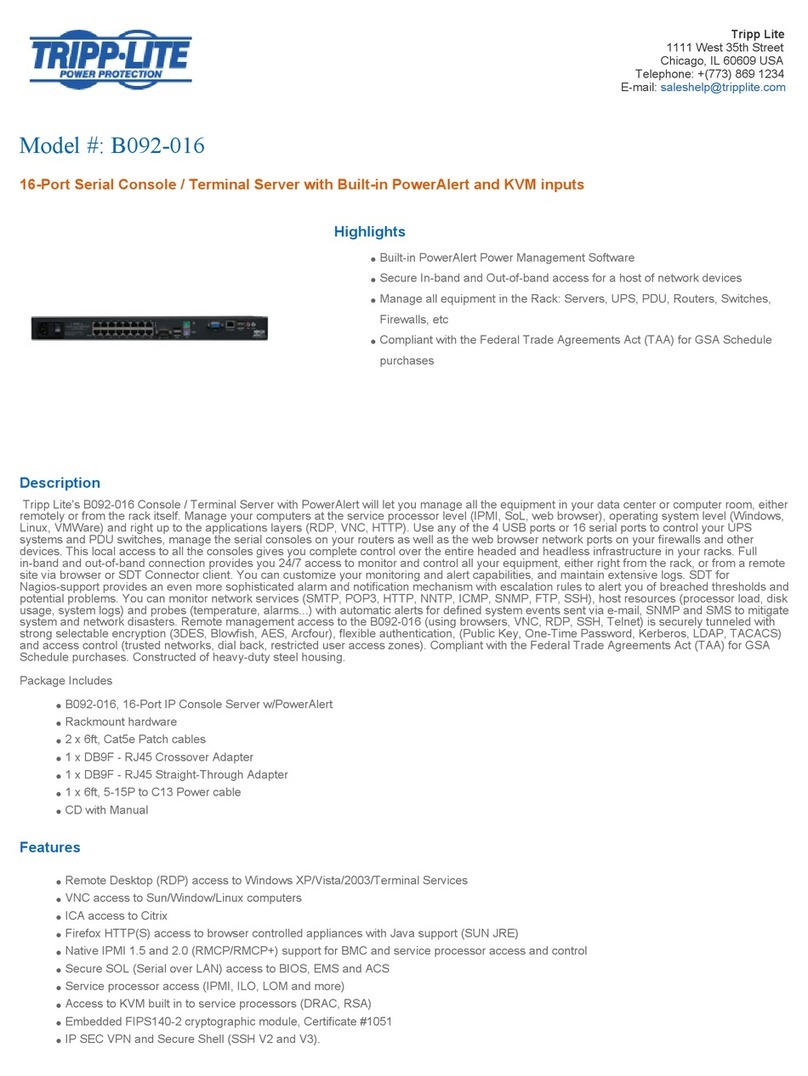 Tripp Lite B092-016 User manual
