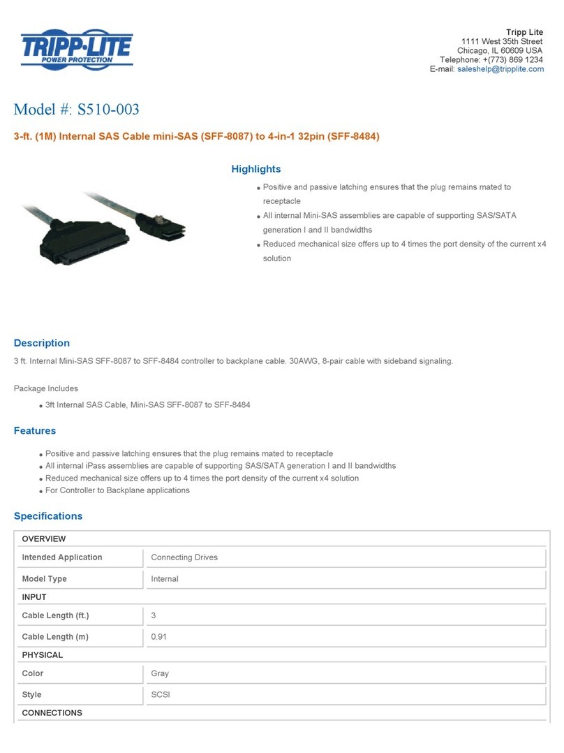 Tripp Lite S510-003 User manual Tripp Lite S510-003 User manual