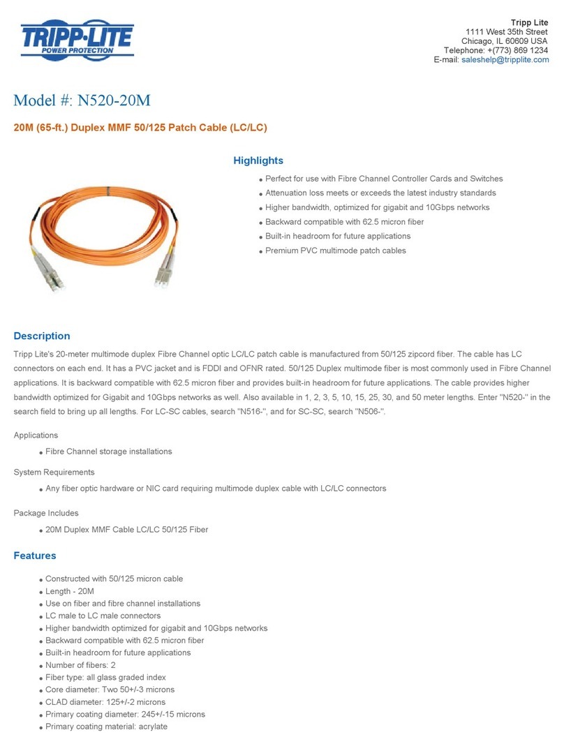 Tripp Lite N520-20M User manual
