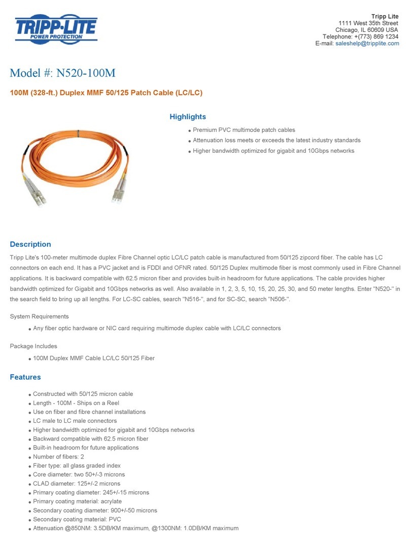 Tripp Lite N520-100M User manual