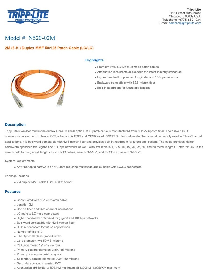 Tripp Lite N520-02M Specification sheet