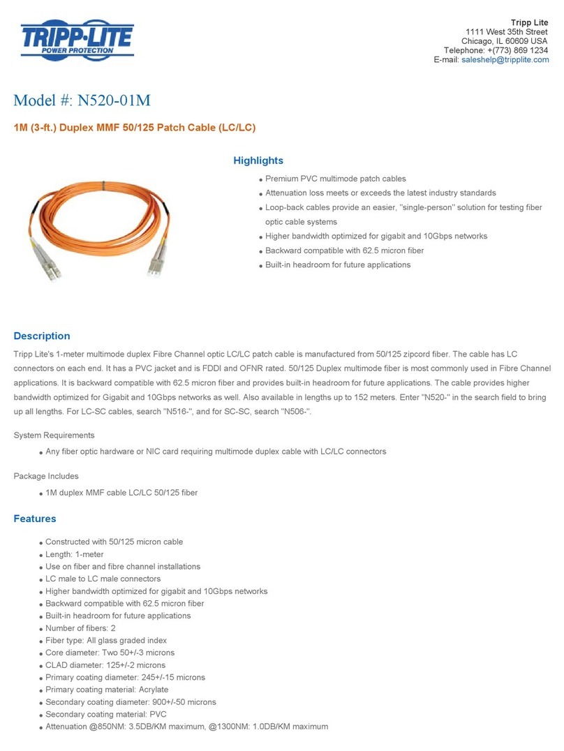 Tripp Lite N520-01M User manual Tripp Lite N520-01M User manual