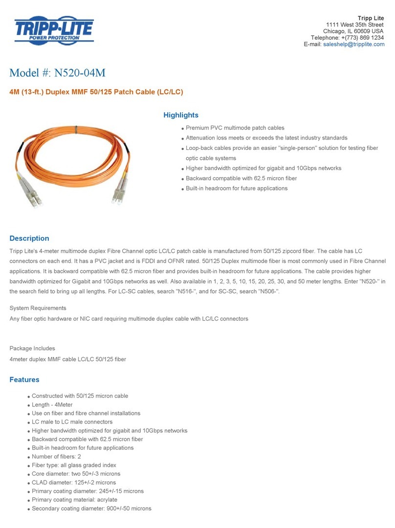 Tripp Lite N520-04M User manual Tripp Lite N520-04M User manual