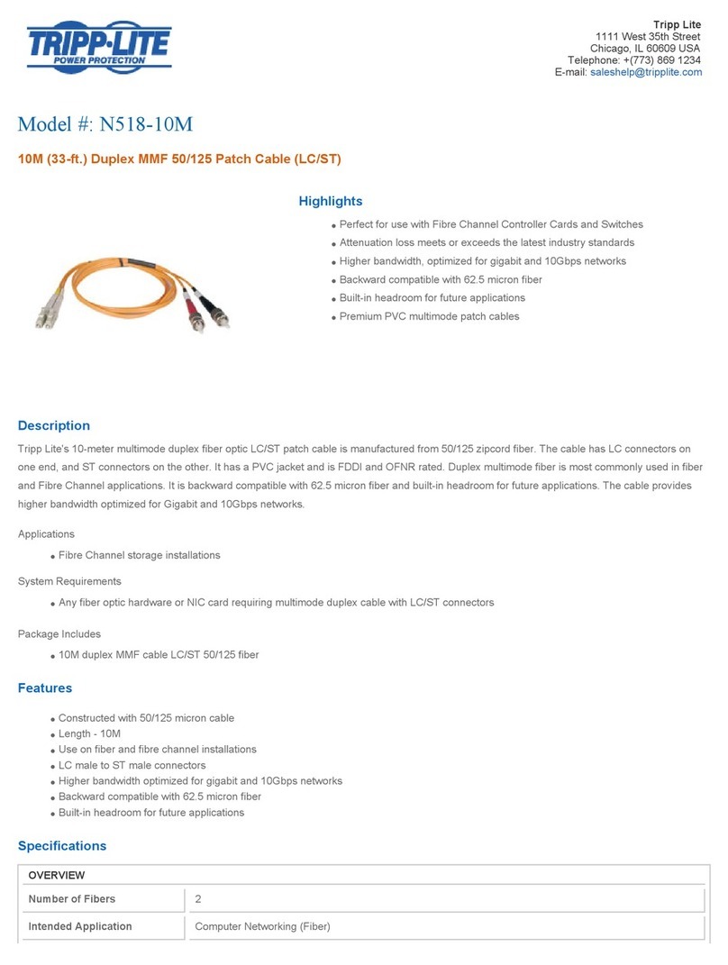 Tripp Lite N518-10M User manual