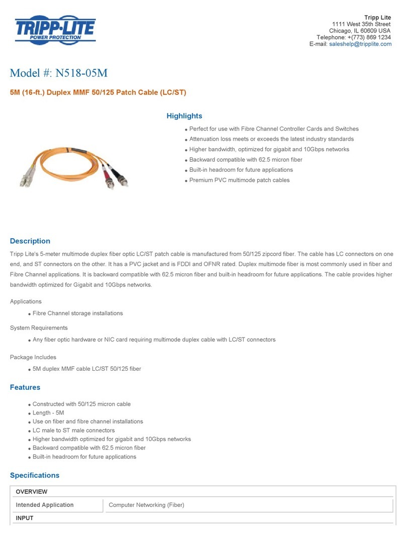 Tripp Lite N518-05M User manual
