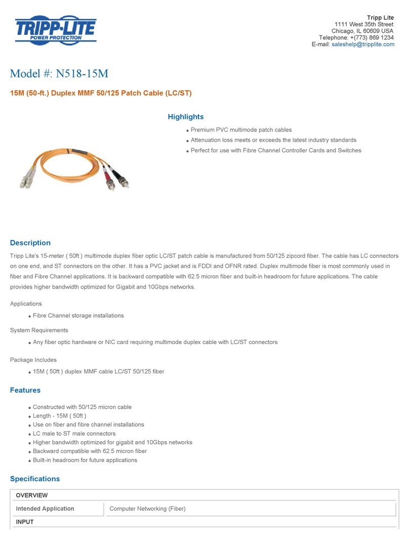 Tripp Lite N518-15M User manual Tripp Lite N518-15M User manual