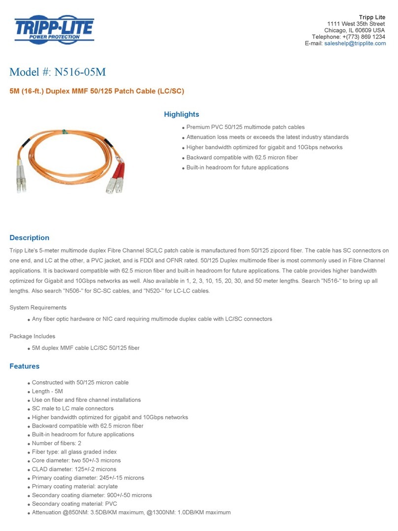 Tripp Lite N516-05M User manual
