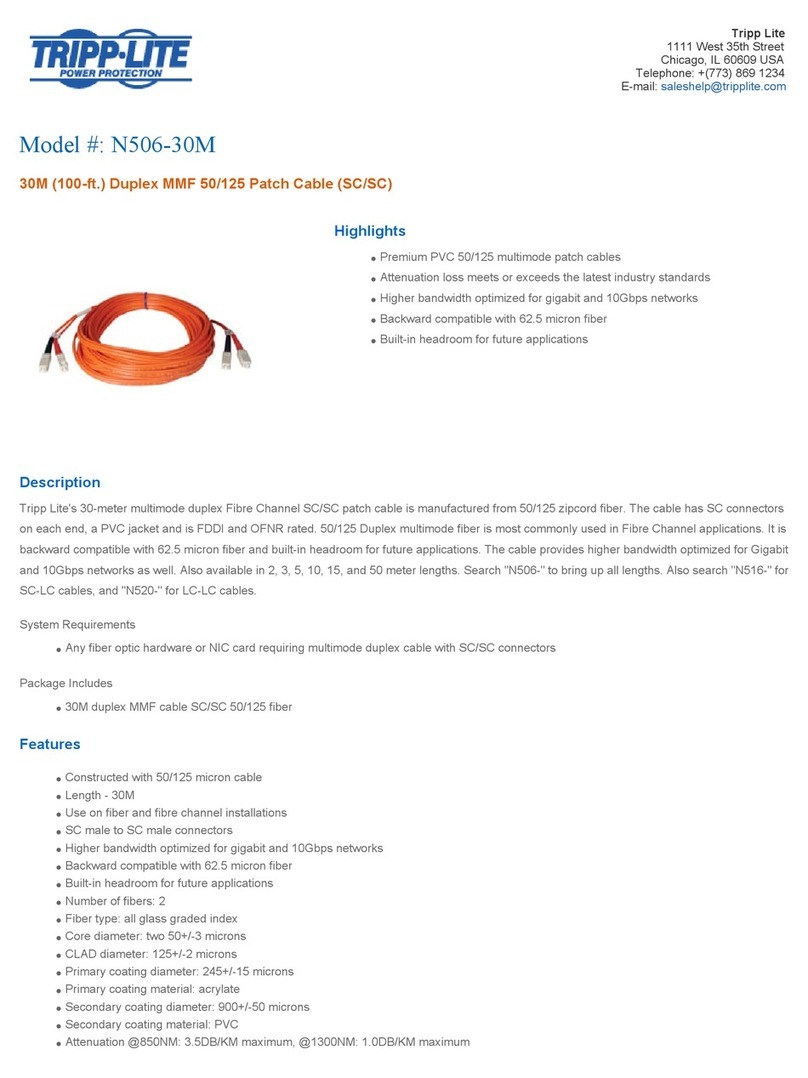 Tripp Lite N506-30M Specification sheet
