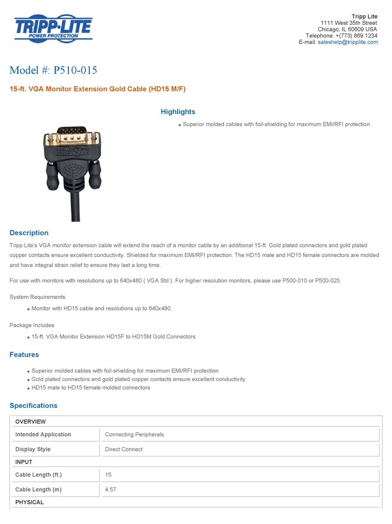 Tripp Lite P512-006 Specification sheet