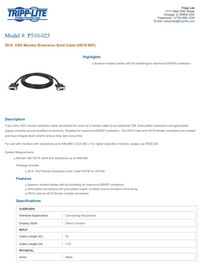 Tripp Lite P510-006 Specification sheet