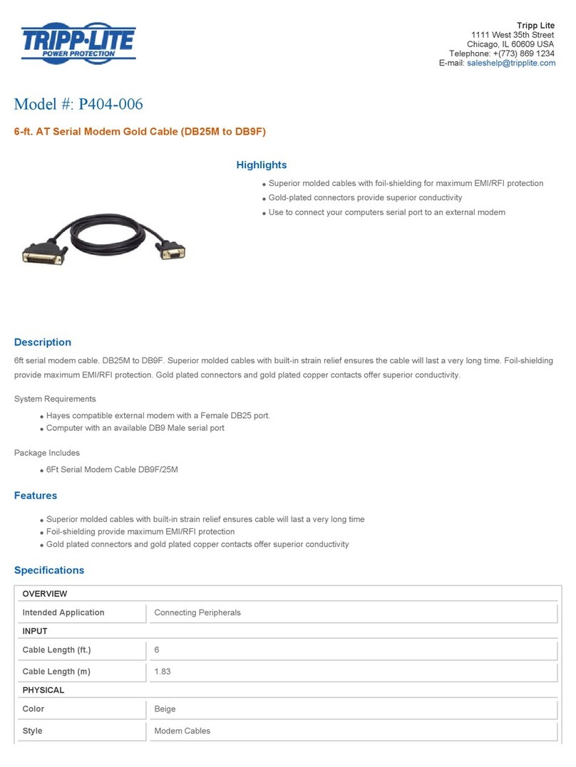 Tripp Lite P402-006 Specification sheet
