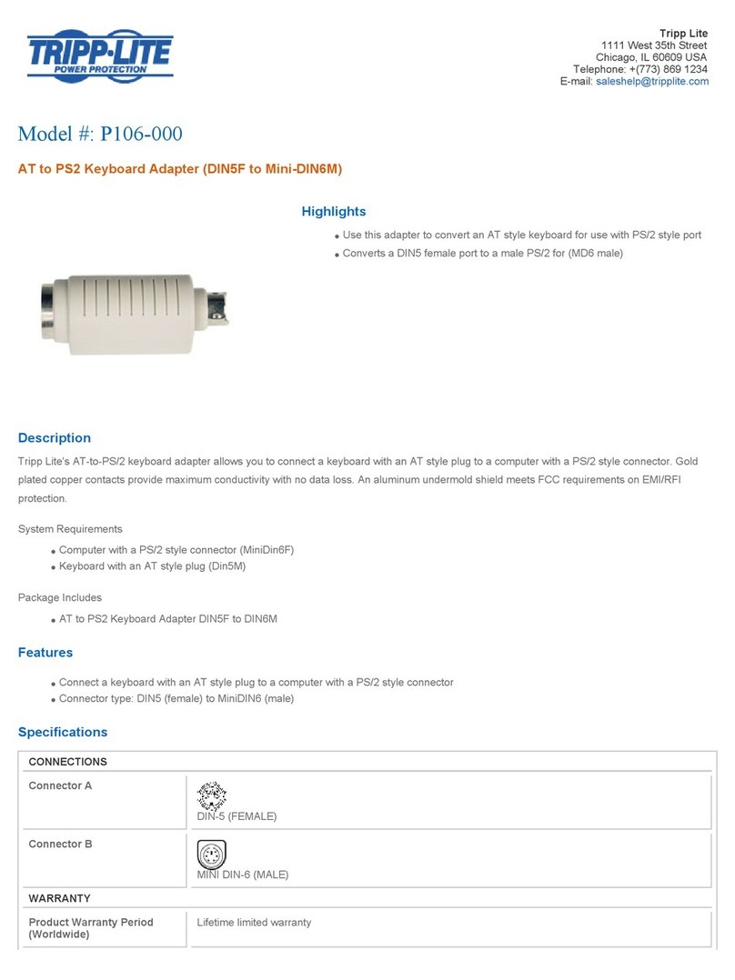 Tripp Lite P106-000 User manual Tripp Lite P106-000 User manual