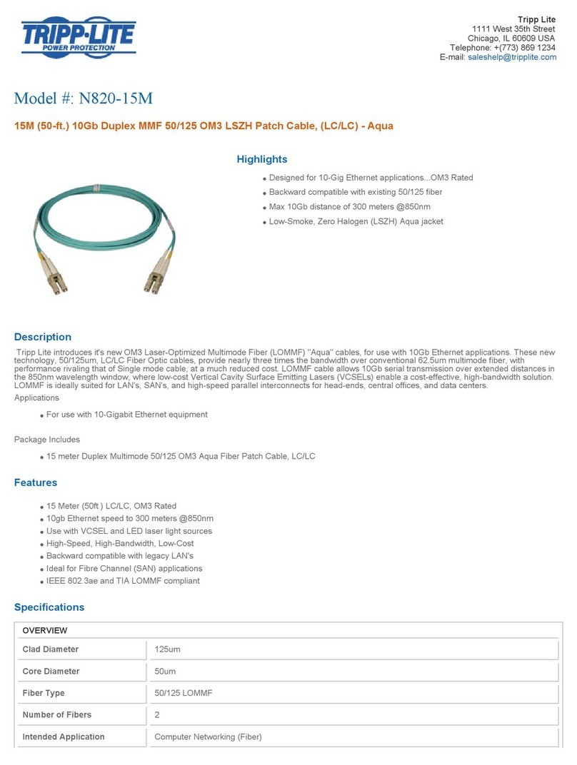 Tripp Lite N820-15M User manual Tripp Lite N820-15M User manual