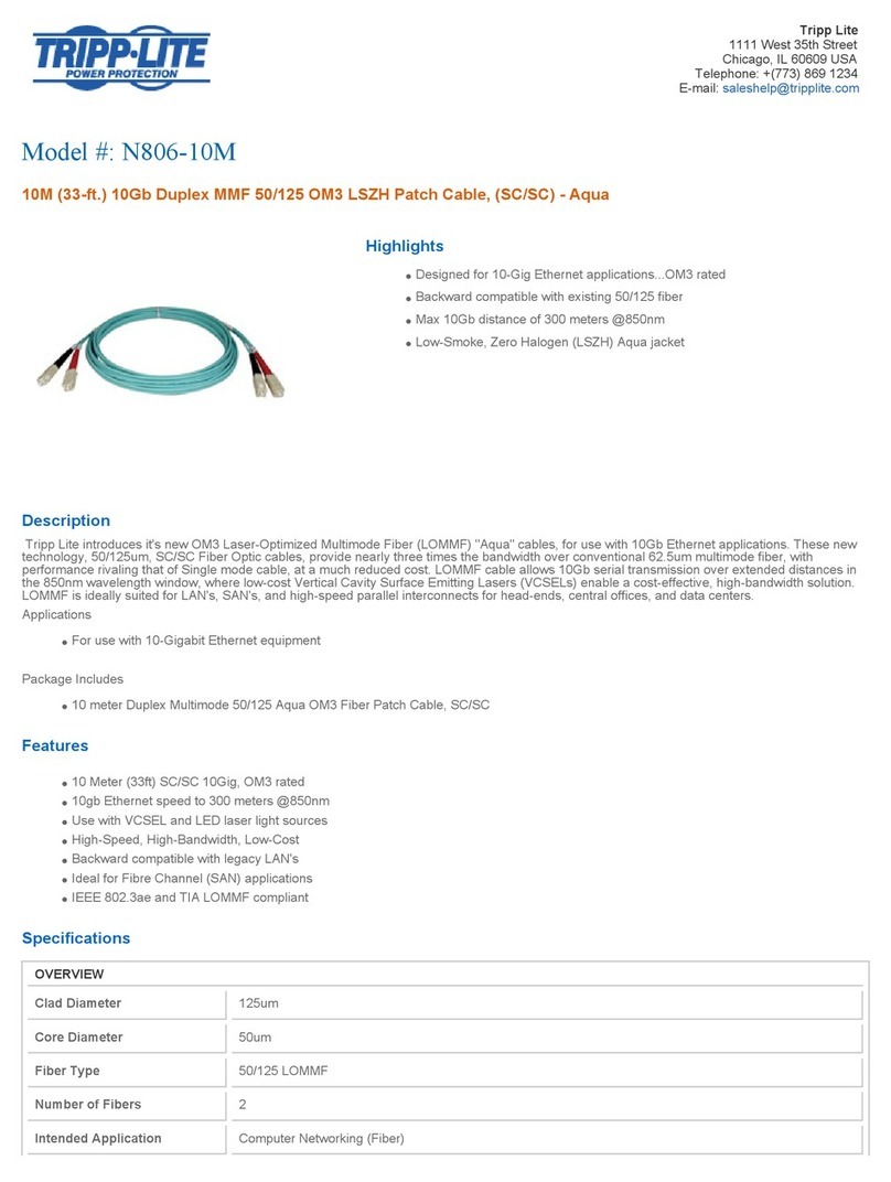 Tripp Lite N806-10M User manual
