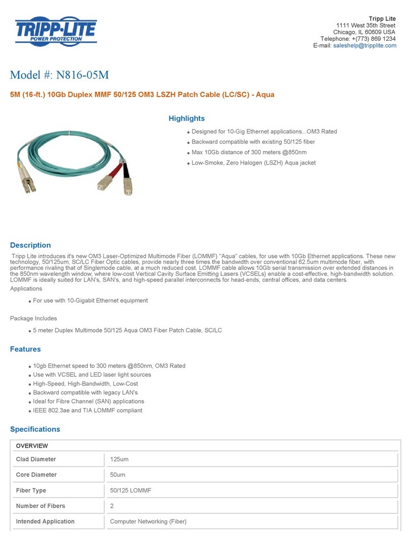 Tripp Lite N816-05M User manual