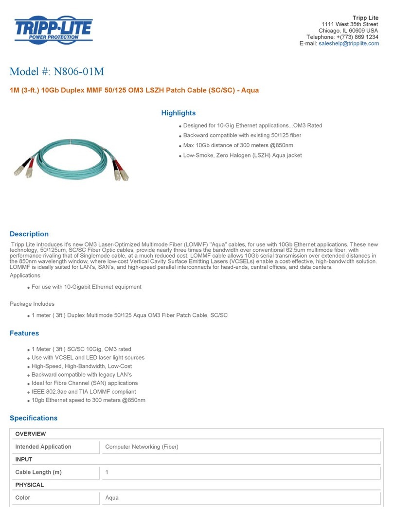 Tripp Lite N806-01M User manual Tripp Lite N806-01M User manual