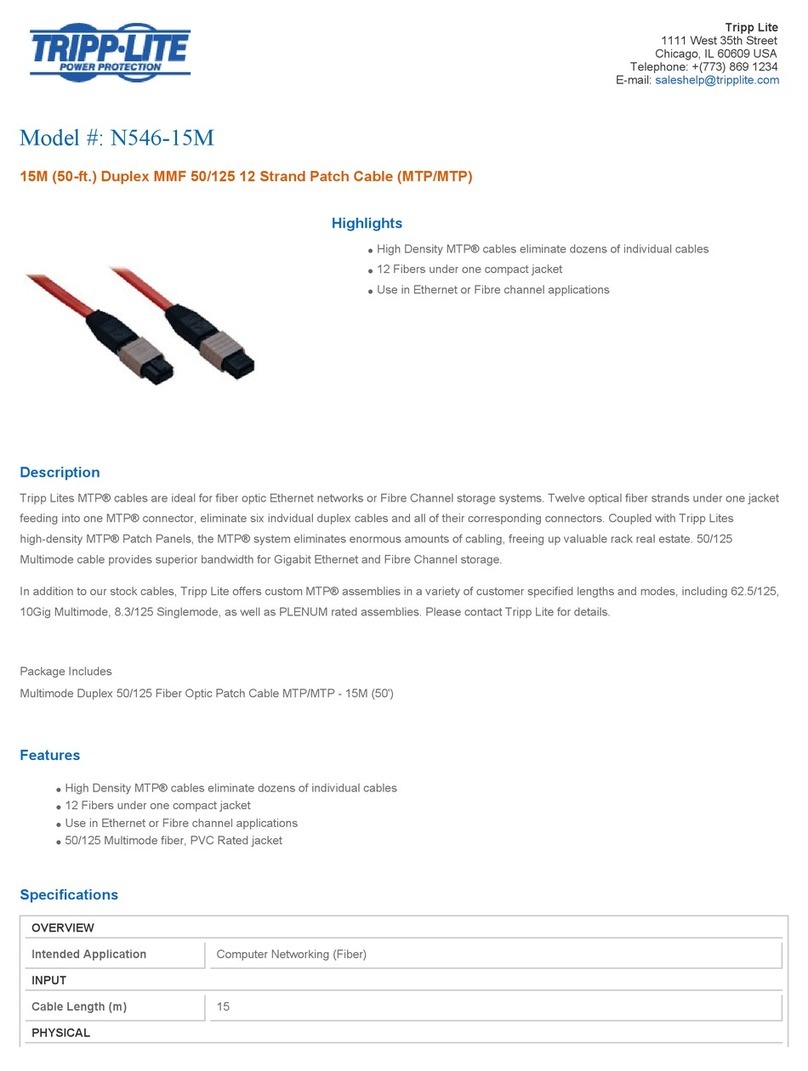Tripp Lite N546-15M User manual Tripp Lite N546-15M User manual