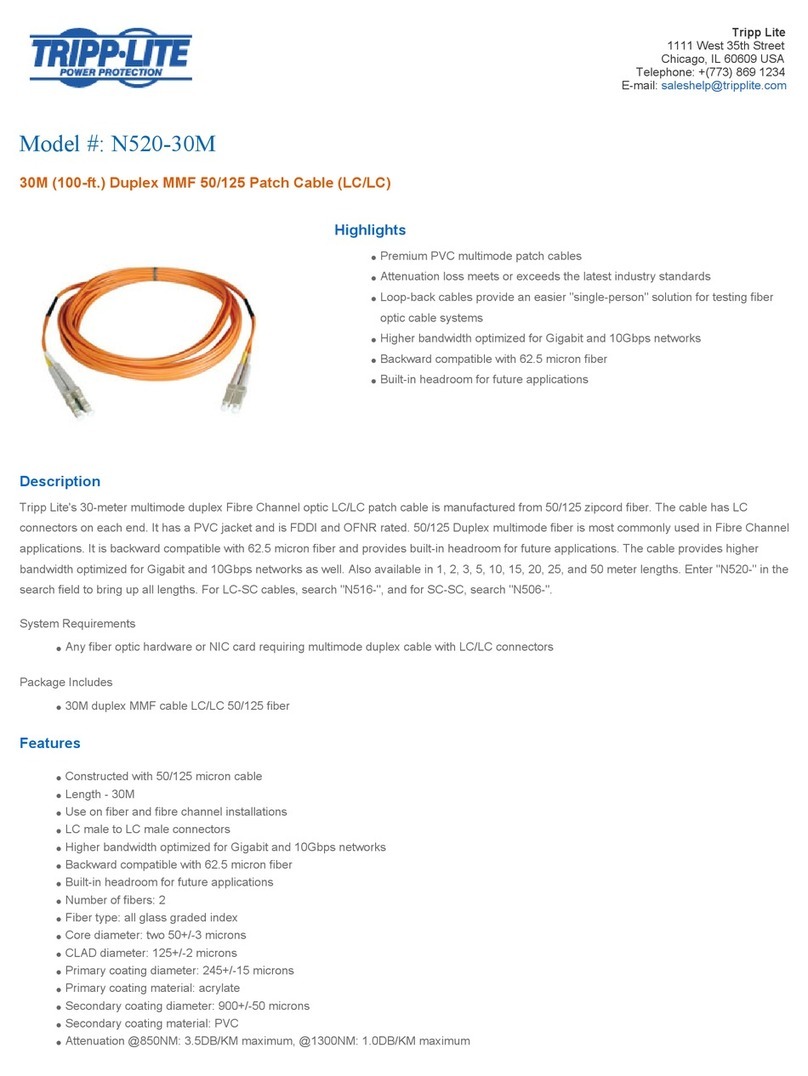 Tripp Lite N520-30M User manual Tripp Lite N520-30M User manual