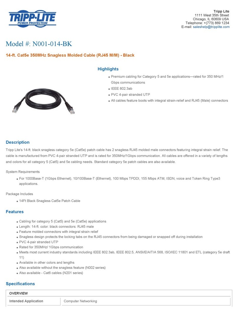 Tripp Lite N001-014-BK User manual