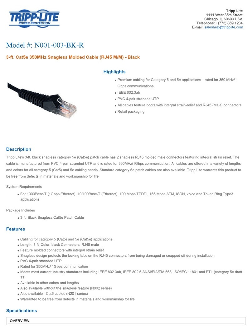 Tripp Lite N001-003-BK-R User manual Tripp Lite N001-003-BK-R User manual