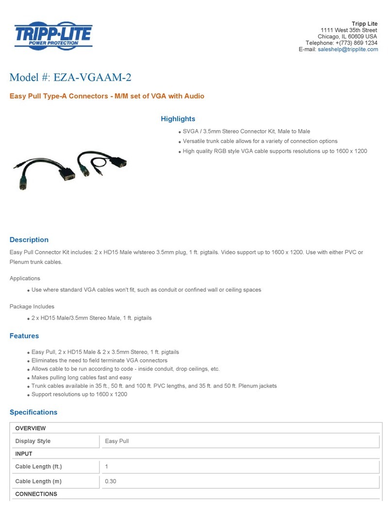 Tripp Lite EZA-VGAAM-2 User manual Tripp Lite EZA-VGAAM-2 User manual